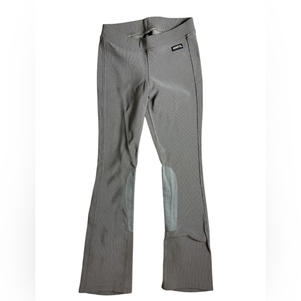 Kerrits Light Grey Stretch Riding Breeches with Knee Patches